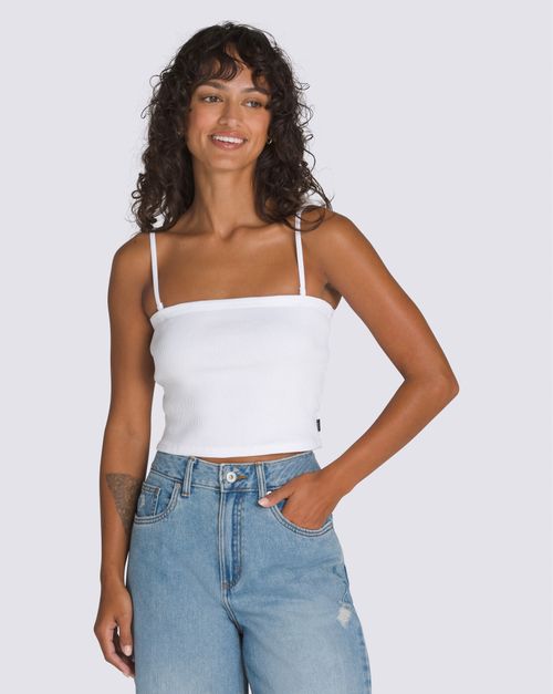 DREW RIB TUBE TOP Blanco UWHT