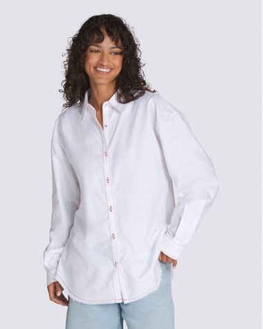 GILLIAN GRAPHIC BUTTON DOWN Blanco EWHT