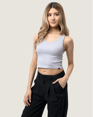 Mte Crosspath Seamless Rib Crop Tank Morado 5UUI
