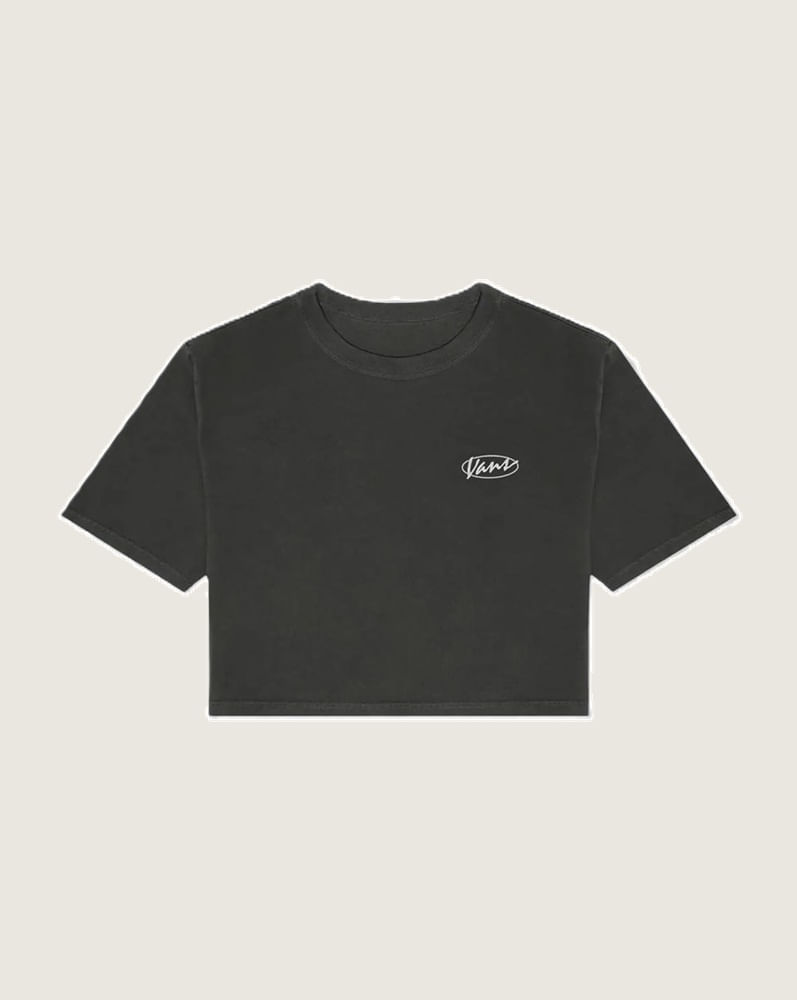 Playera crop holgada Era Script