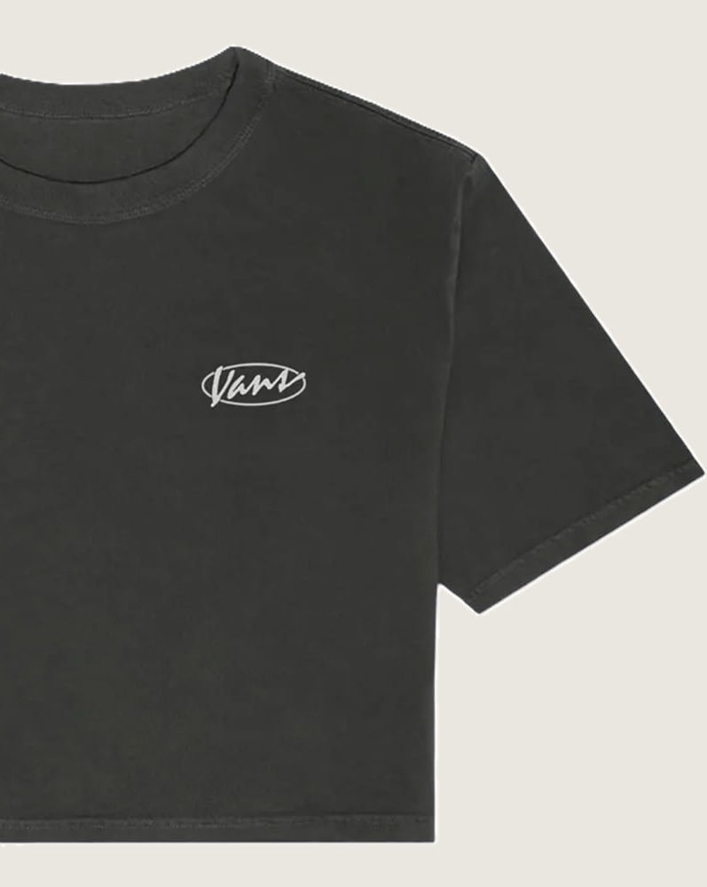 Playera crop holgada Era Script