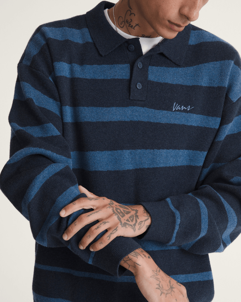 Suéter Davis Stripe tipo Polo