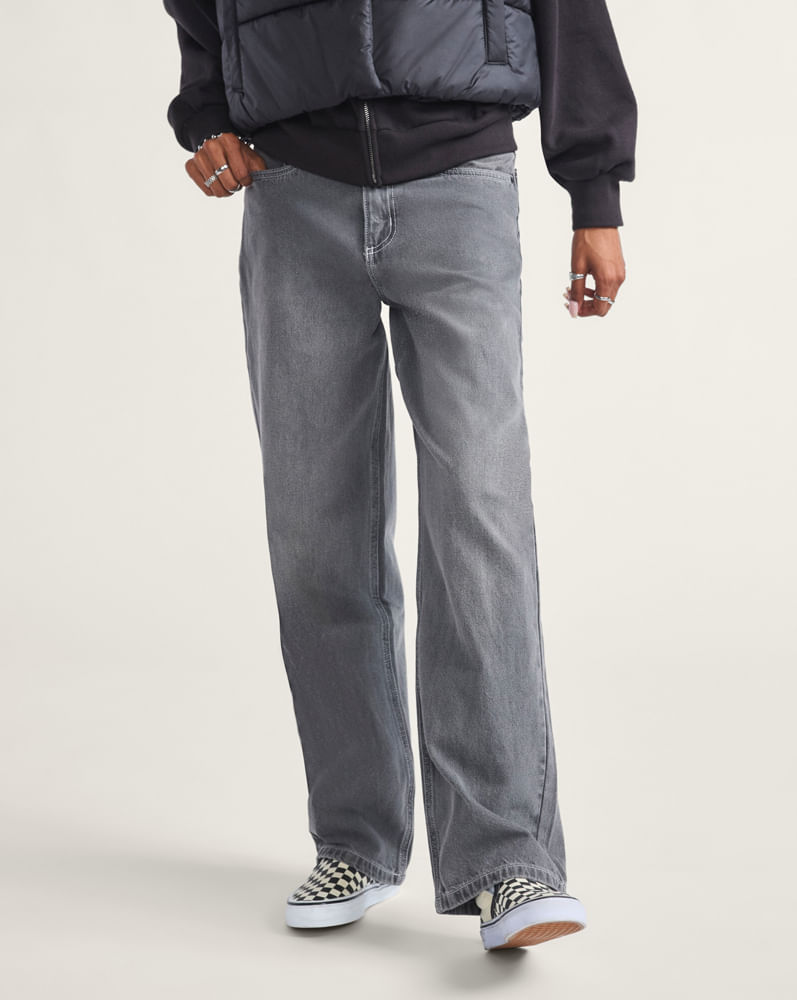 Pantalón holgado de mezclilla