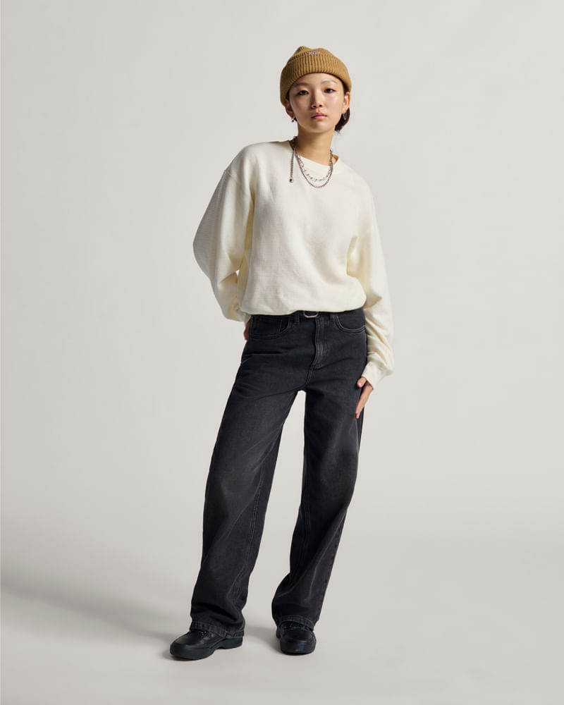 Pantalón holgado de mezclilla