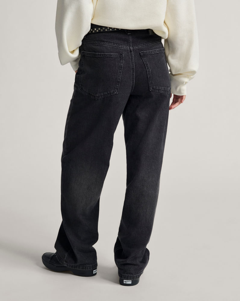 Pantalón holgado de mezclilla