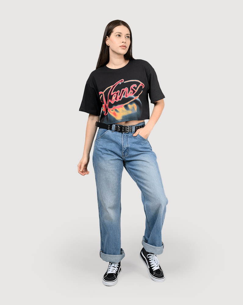 Playera crop holgada Afterburn