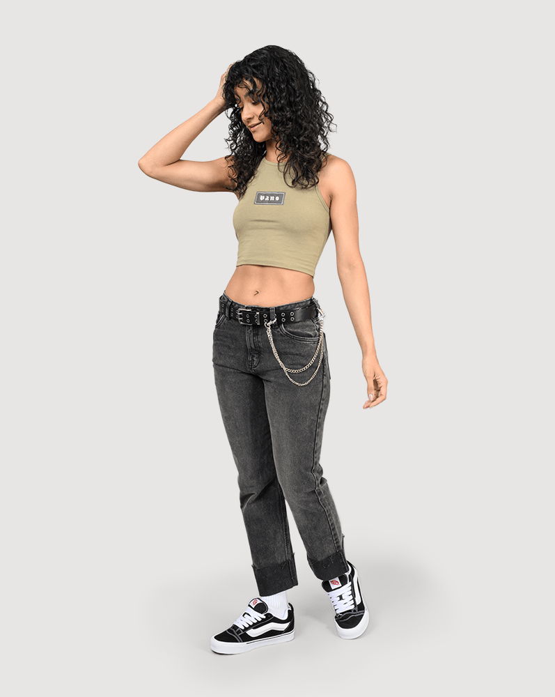 Playera crop sin mangas Upworn