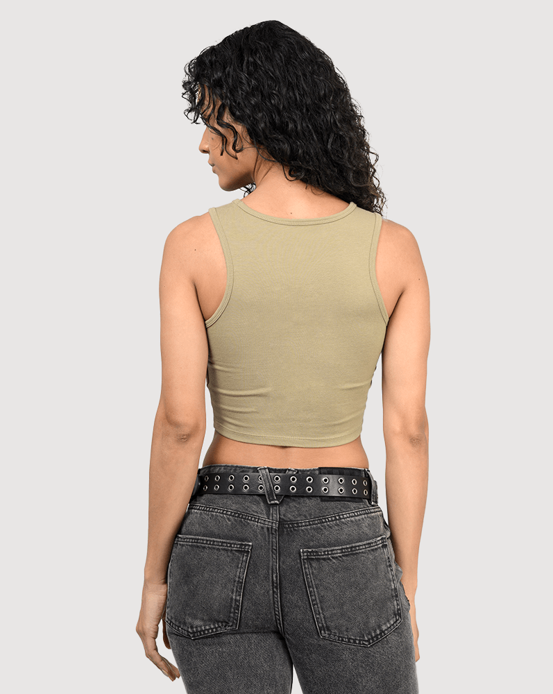 Playera crop sin mangas Upworn