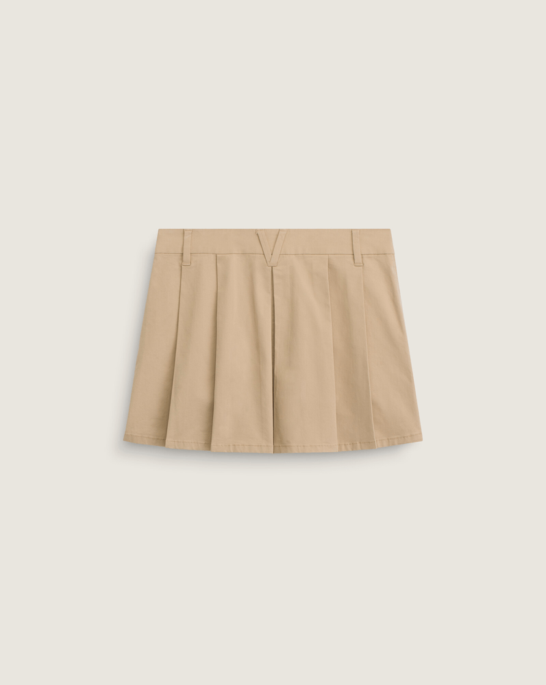 Falda mini tableada Authentic Chino