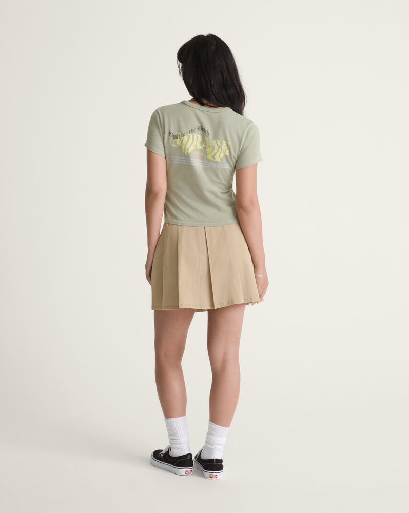 Falda mini tableada Authentic Chino