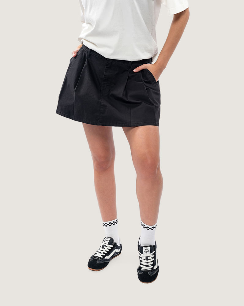 Falda mini tableada Authentic Chino