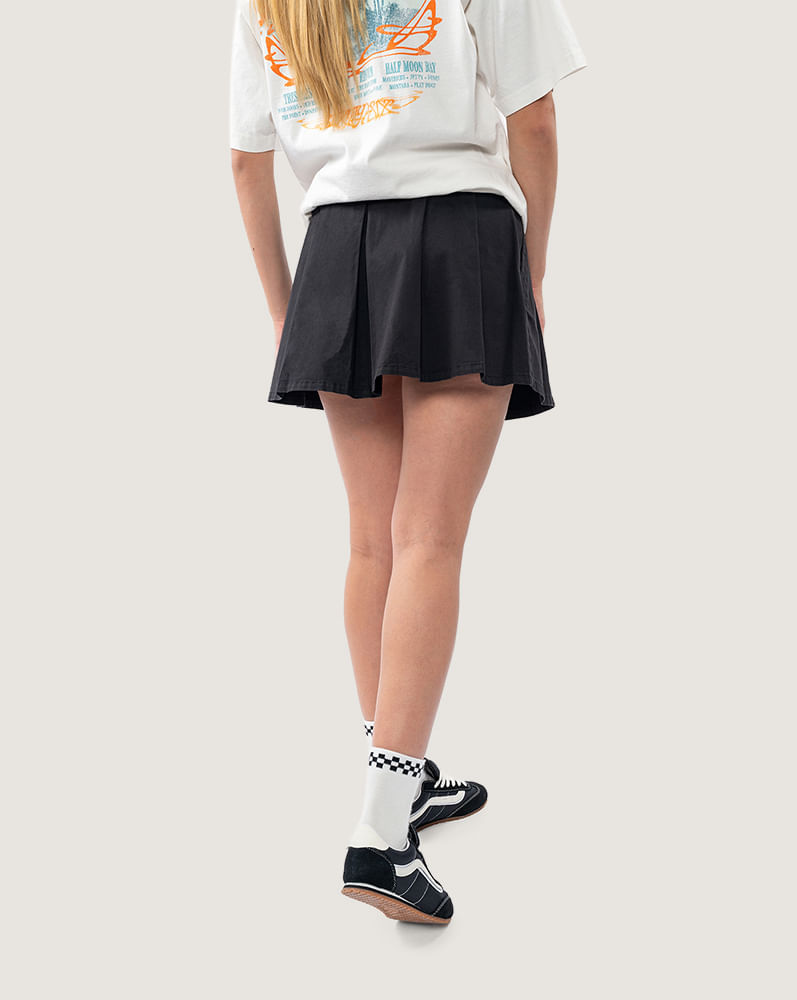 Falda mini tableada Authentic Chino