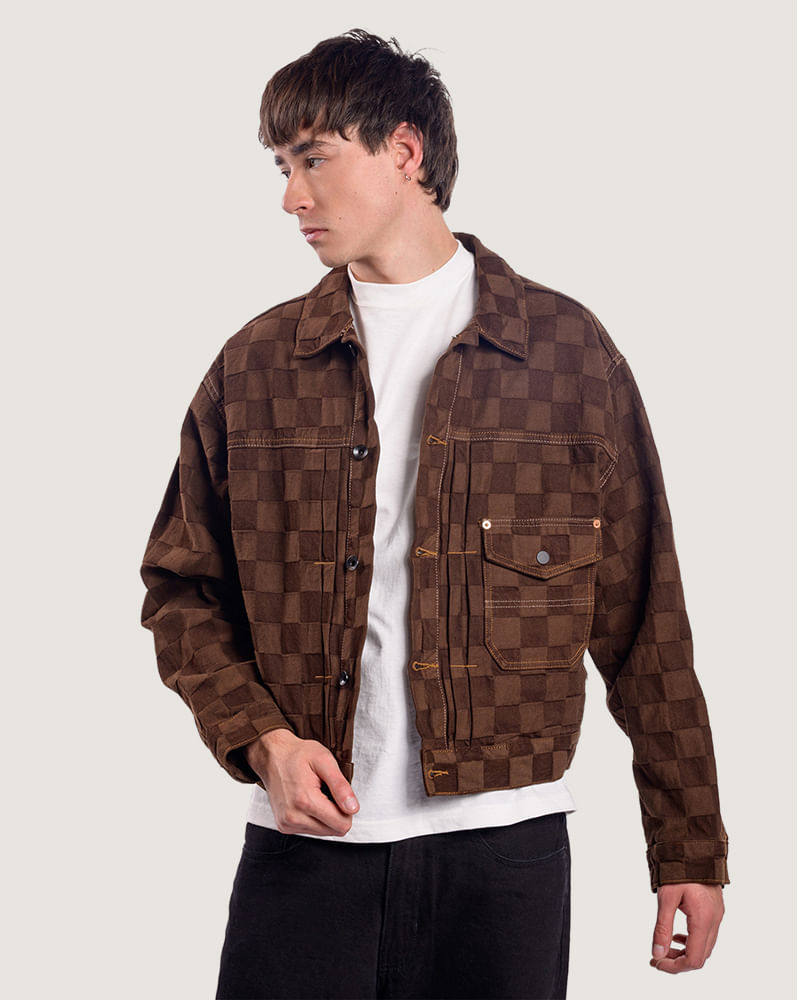 Chamarra de mezclilla Checkers