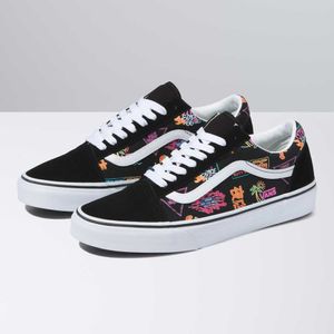 vans negro con rosa